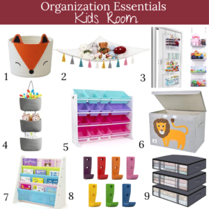 Kids room organization essentails