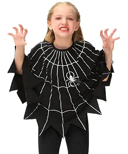 Besserbay Girls Halloween Poncho Scary Costume 6-12 Years
